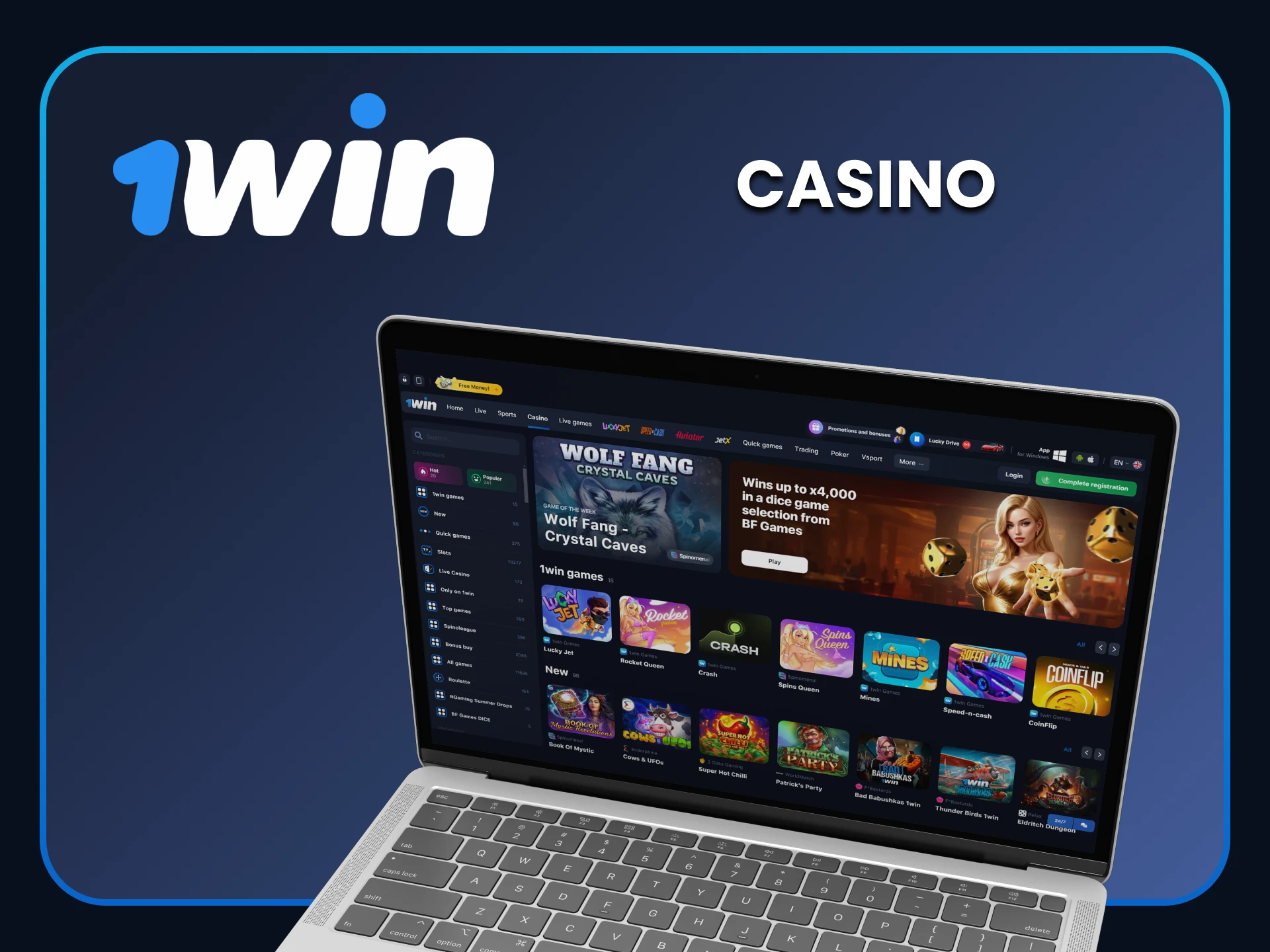 Be sure to visit the casino section on the 1win website.