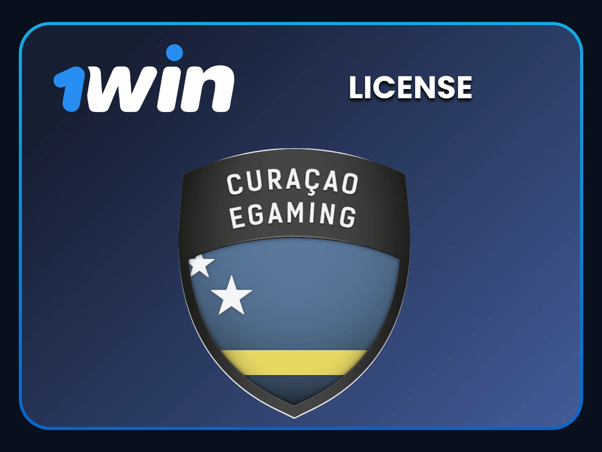 1win has a special license.