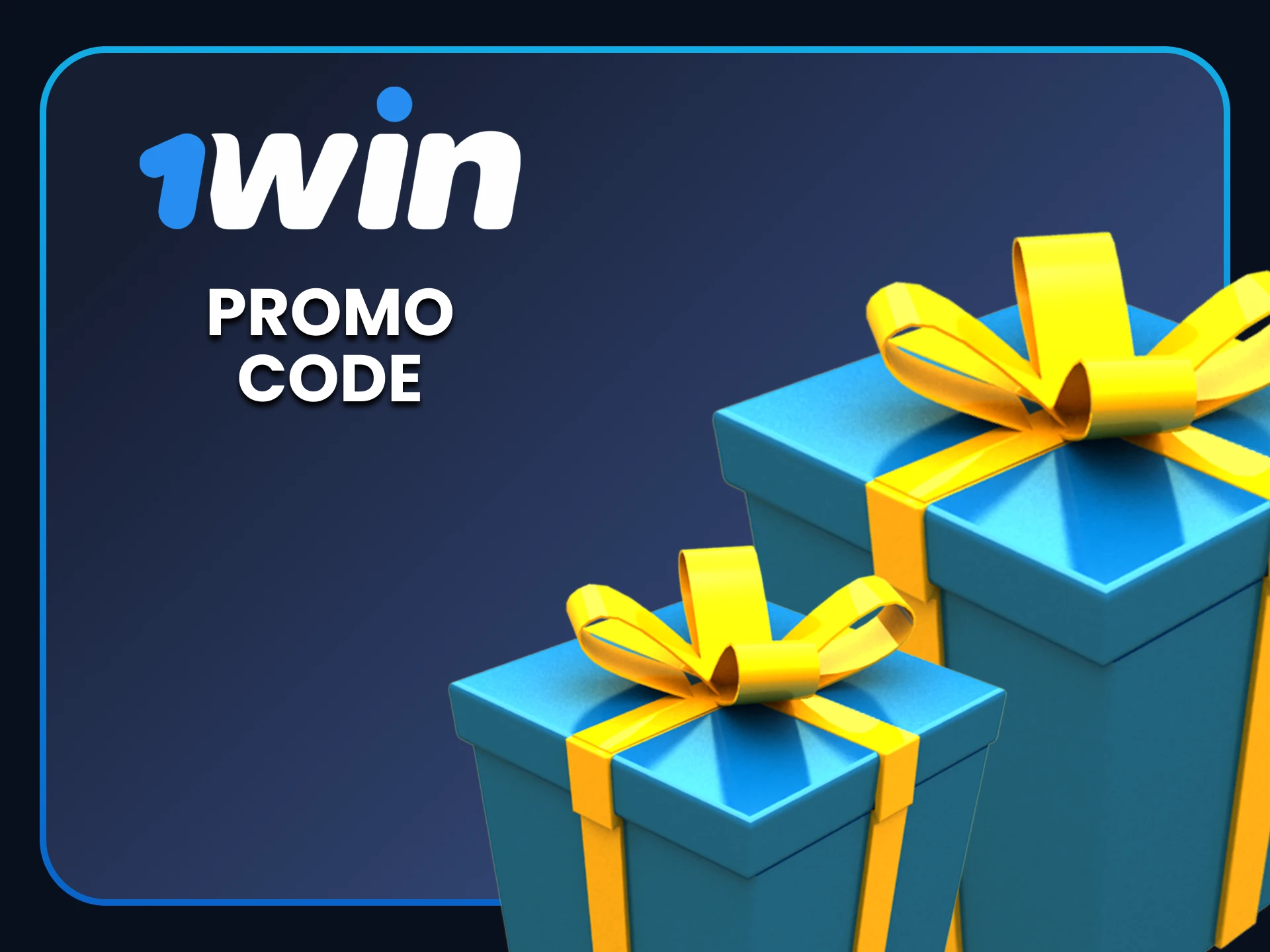 You can use a promotional code in the 1win application.