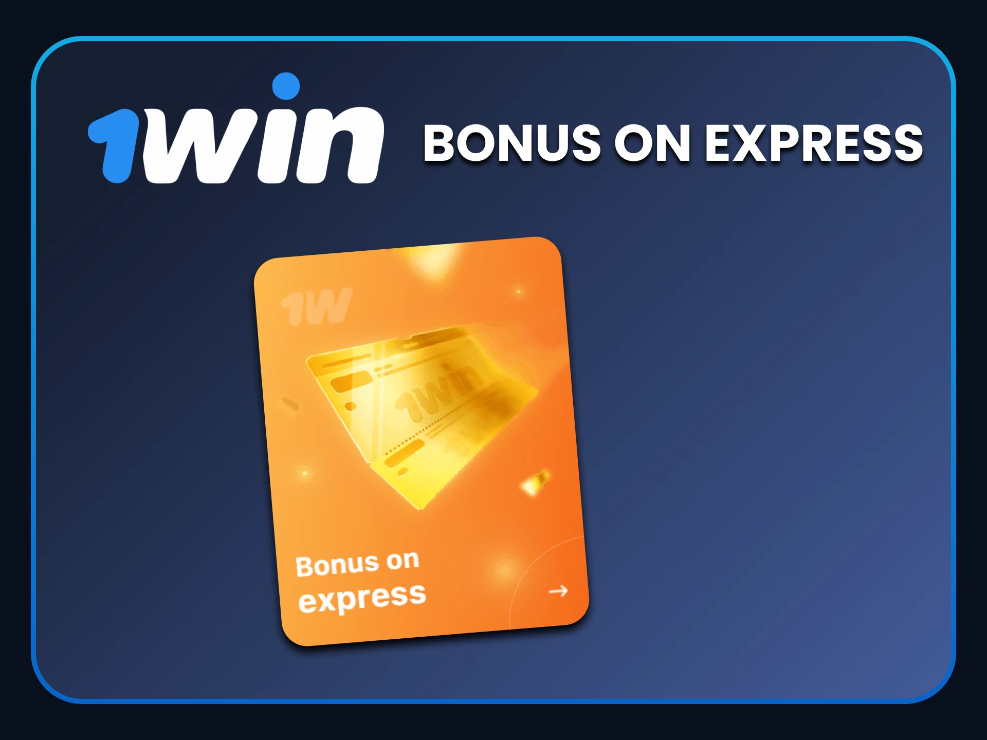 Grab your expert betting bonus from 1win.