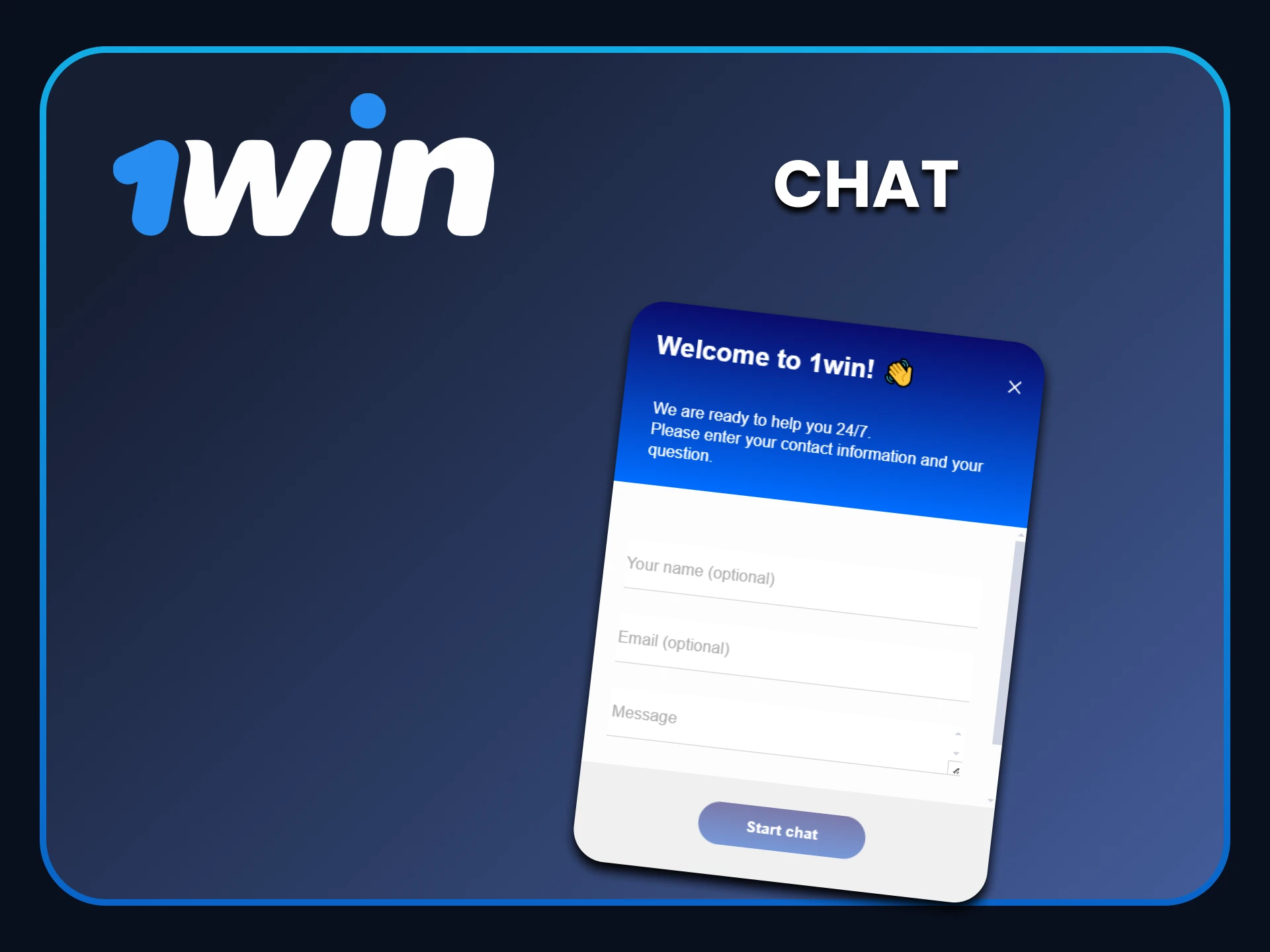 On the 1win website you can write to the support chat.