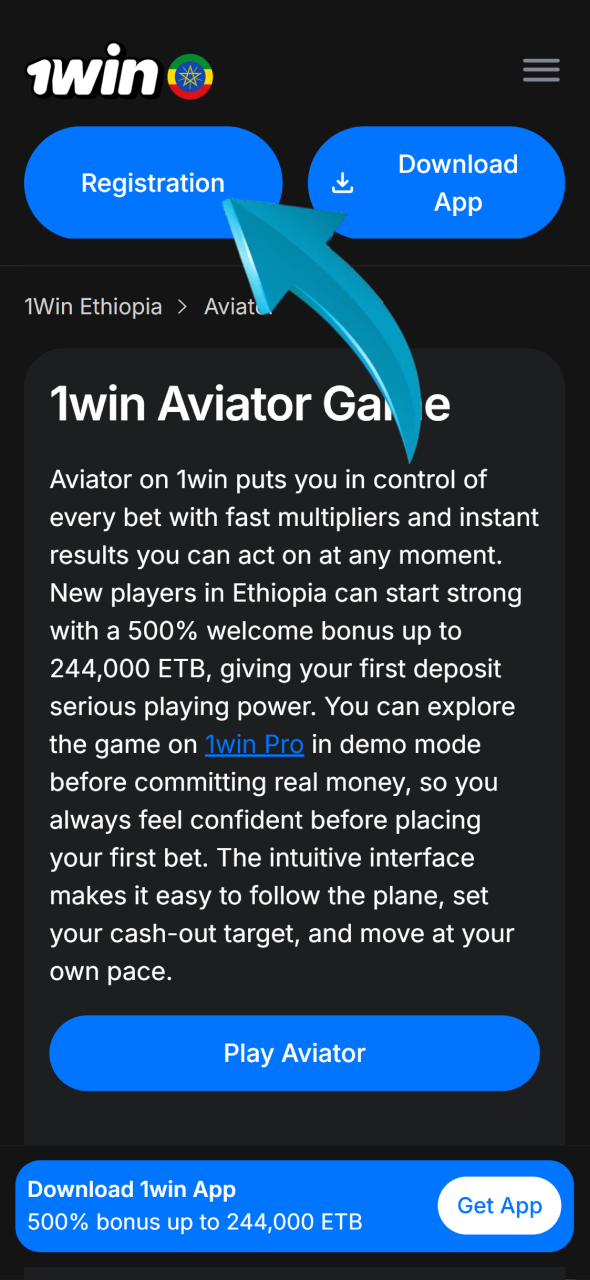 Create your 1win account now to start playing the Aviator crash game.