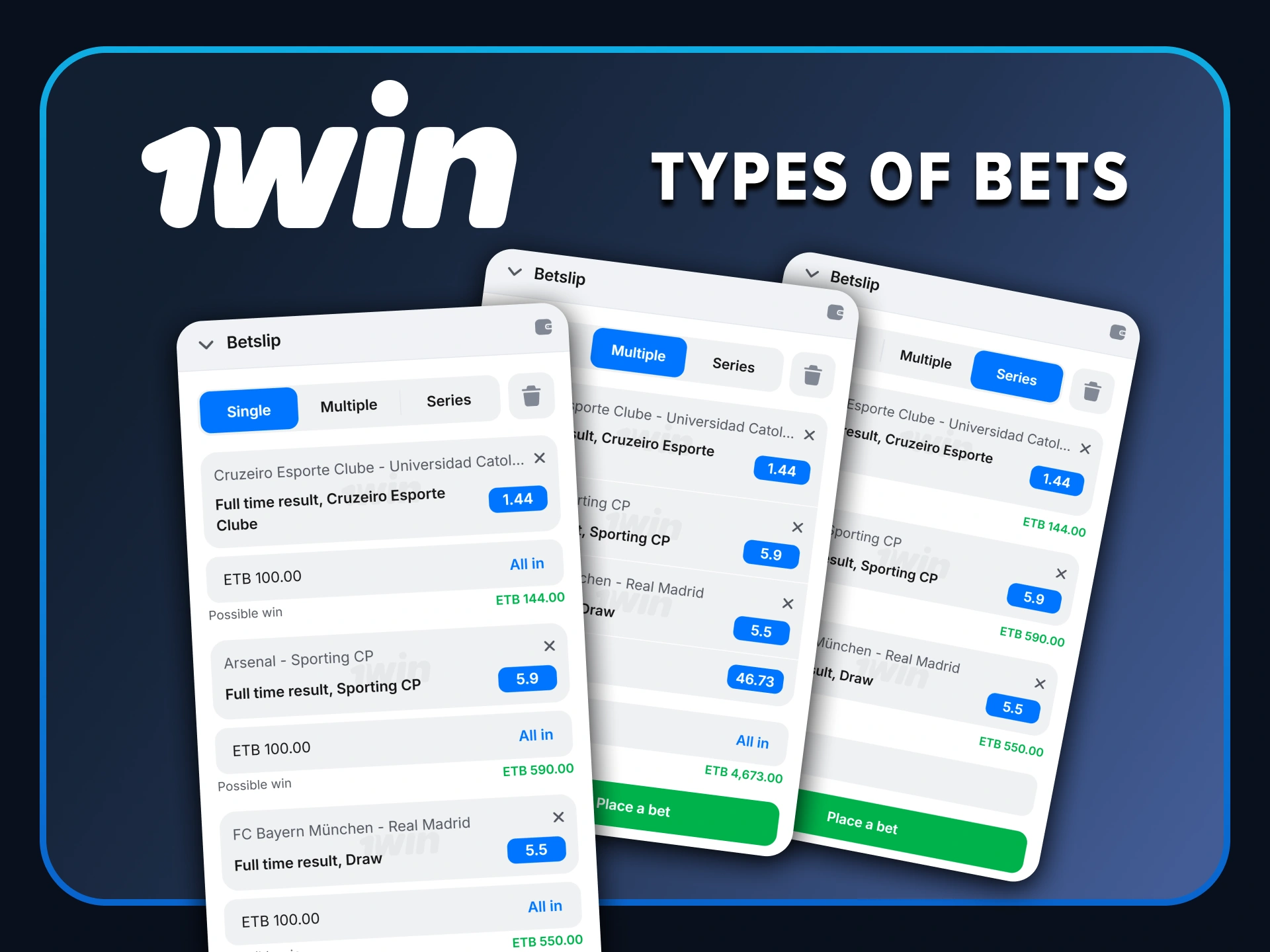Explore the various types of football bets and markets offered at 1win.