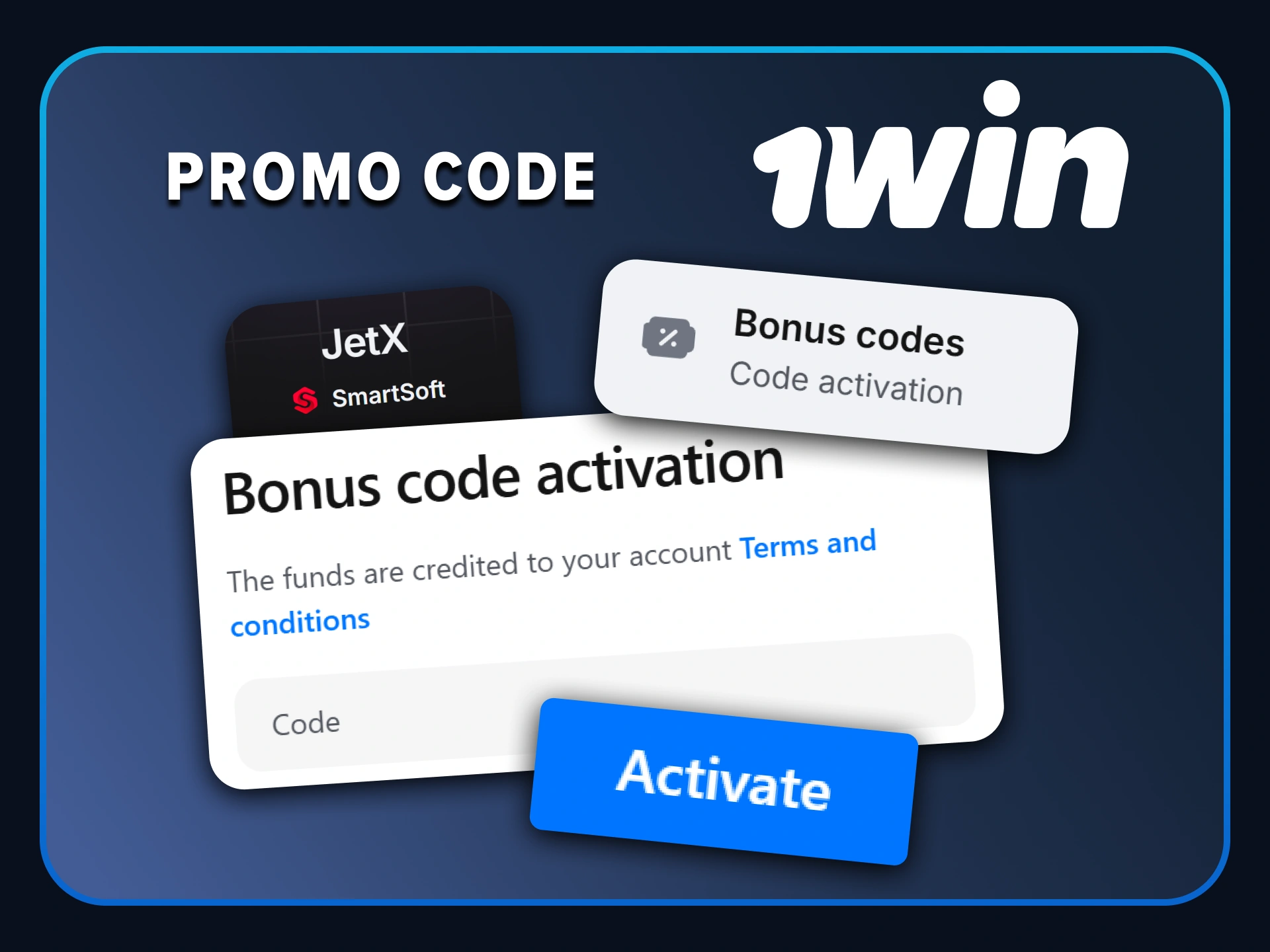 Apply an exclusive 1win promo code to get extra funds for JetX.