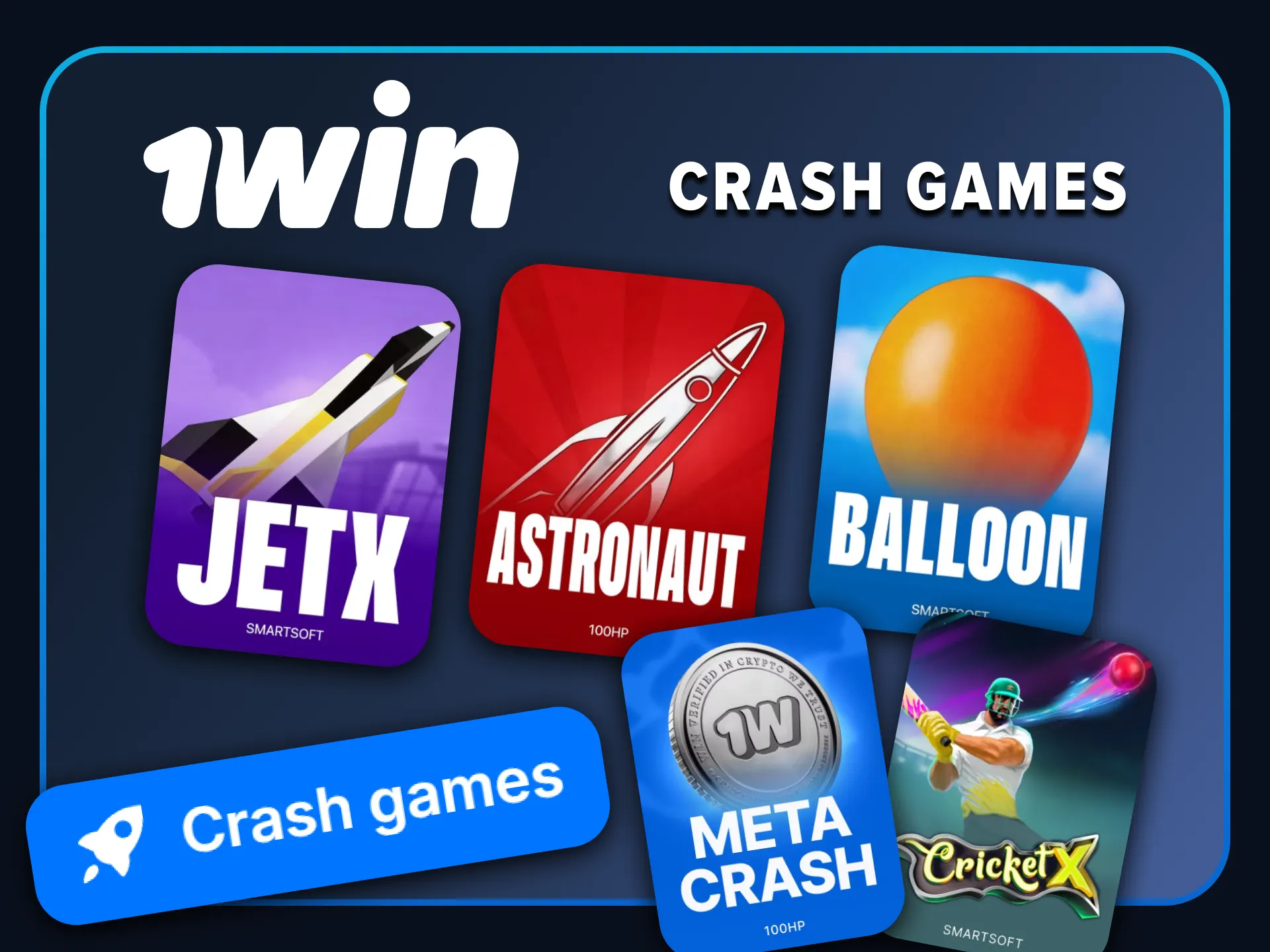 Try fast-paced crash games at the official 1win online casino.
