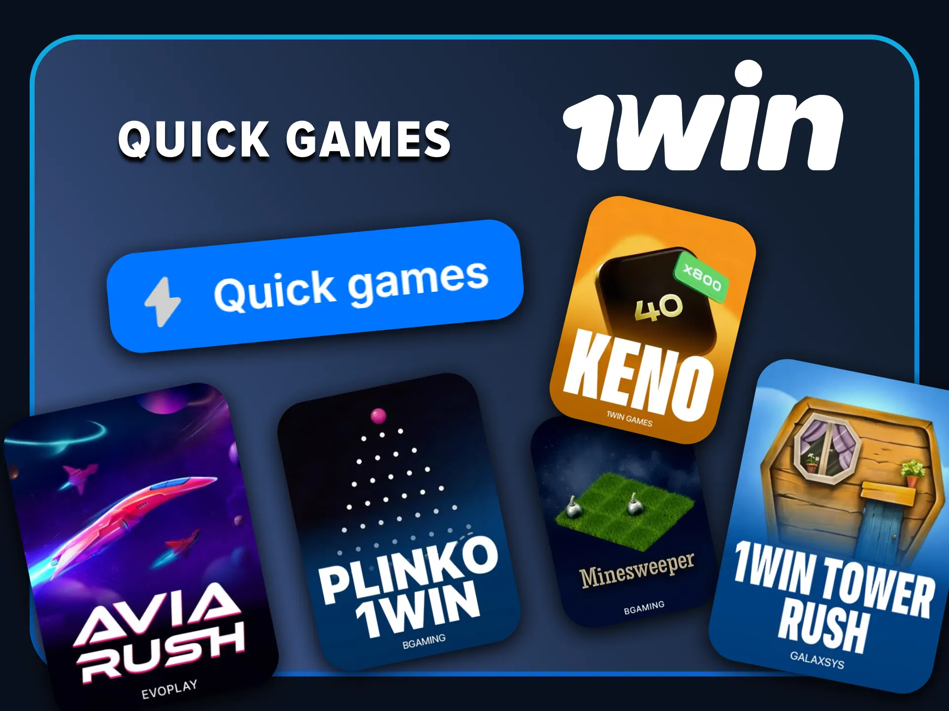 Enjoy instant win quick games on the official 1win website.