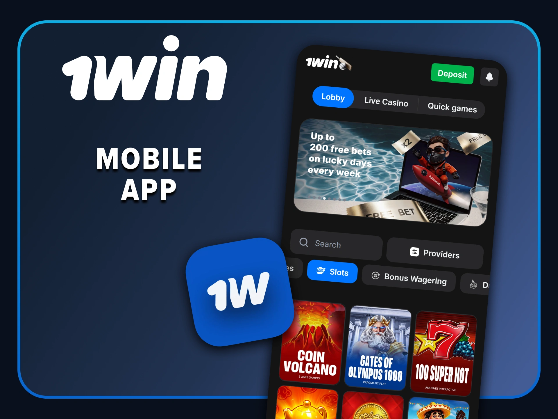 Download the 1win mobile app to enjoy premium slots anywhere.