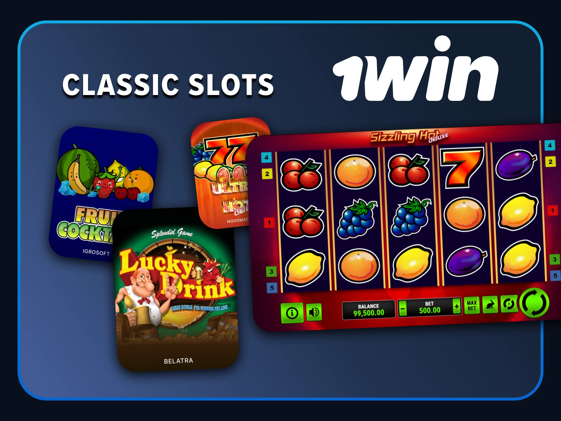 Play traditional classic slots at 1win for a nostalgic gaming experience.